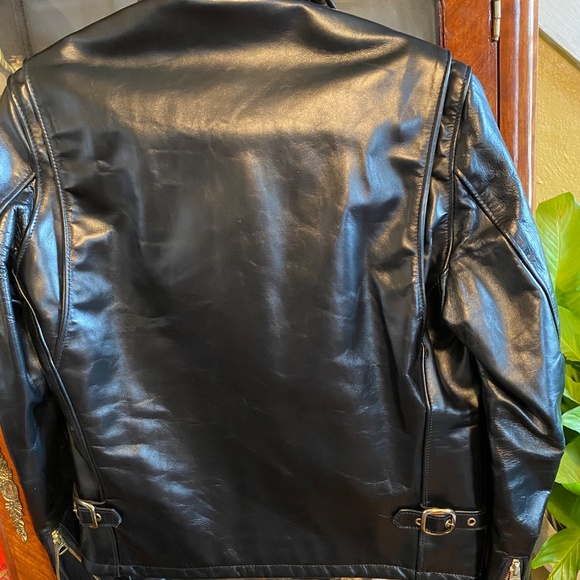 Schott NYC Classic Horsehide Black Racer Motorcycle Leather Jacket - Picture 11 of 16